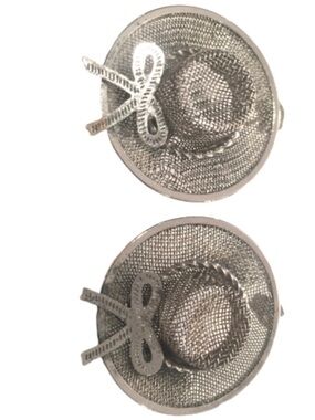 🎩🌟 Silver Charm: Hat Earrings – Tiny Toppers for Your Ears! 🌟🎩